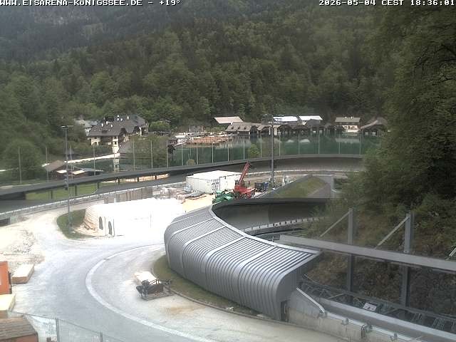 Archiv Foto Webcam Bobbahn mit Blickrichtung Königssee