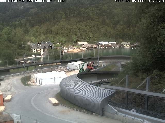 Archiv Foto Webcam Bobbahn mit Blickrichtung Königssee