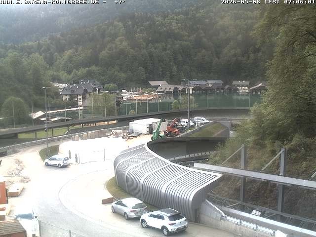 Archived image Webcam Bobsled run Koenigssee