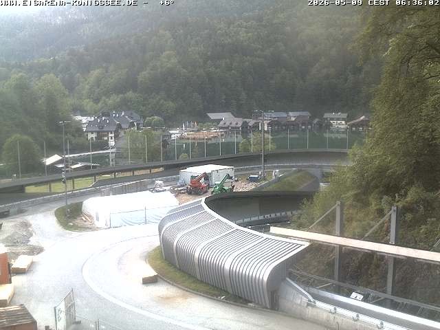 Archived image Webcam Bobsled run Koenigssee