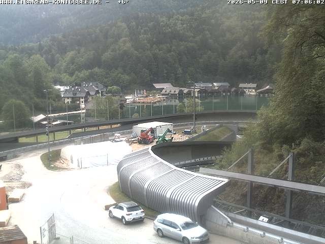 Archived image Webcam Bobsled run Koenigssee