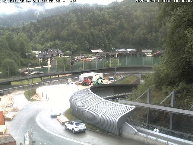 Archiv Foto Webcam Bobbahn mit Blickrichtung Königssee