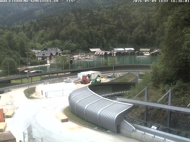 Archiv Foto Webcam Bobbahn mit Blickrichtung Königssee