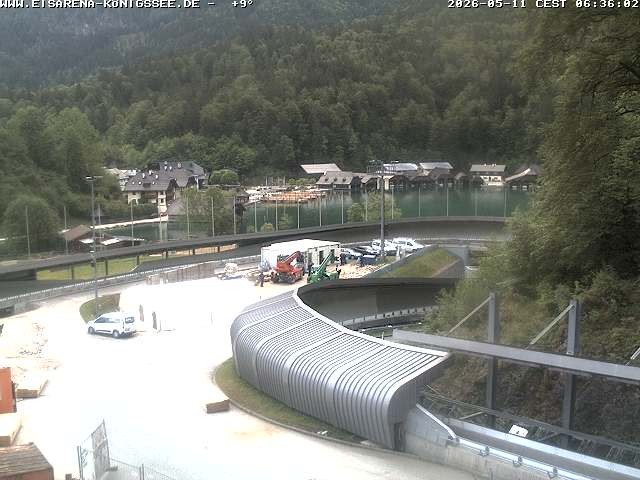 Archiv Foto Webcam Bobbahn mit Blickrichtung Königssee