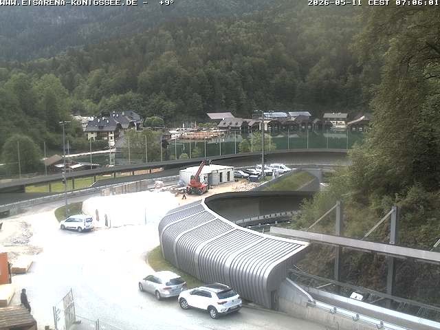Archiv Foto Webcam Bobbahn mit Blickrichtung Königssee