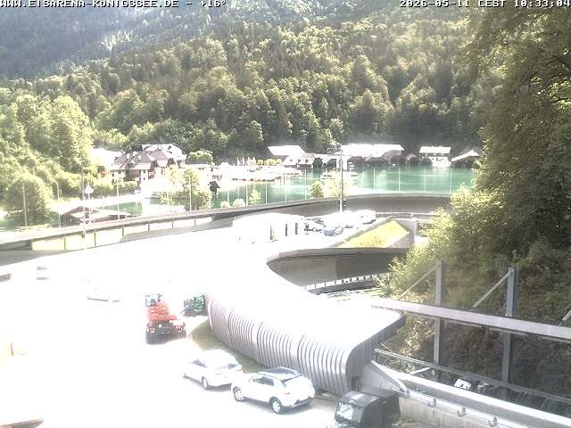 Archiv Foto Webcam Bobbahn mit Blickrichtung Königssee