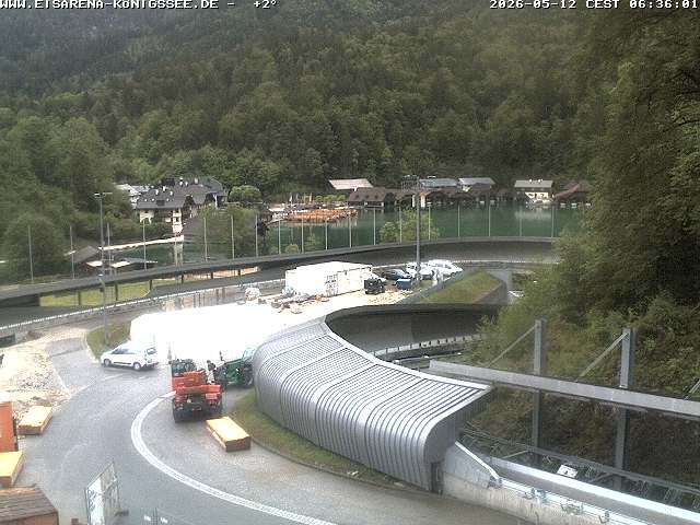 Archived image Webcam Bobsled run Koenigssee