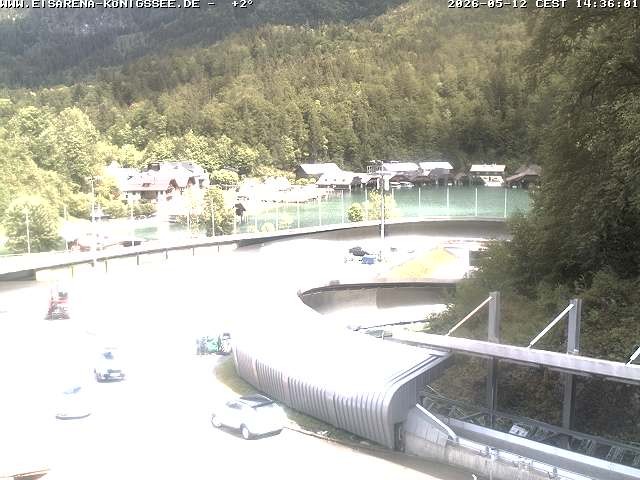 Archived image Webcam Bobsled run Koenigssee