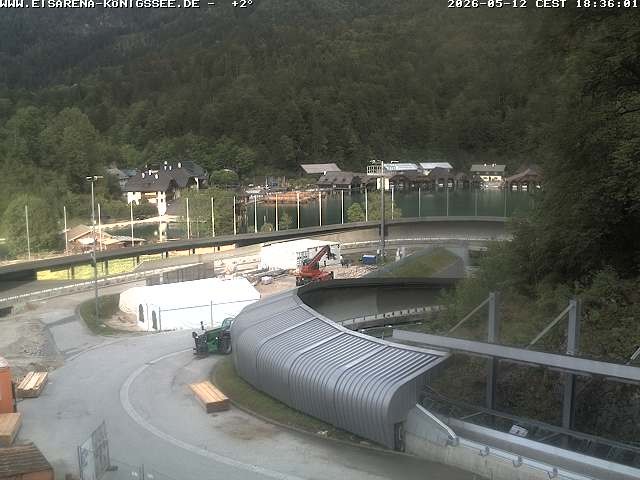 Archived image Webcam Bobsled run Koenigssee