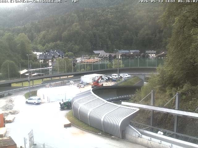 Archiv Foto Webcam Bobbahn mit Blickrichtung Königssee