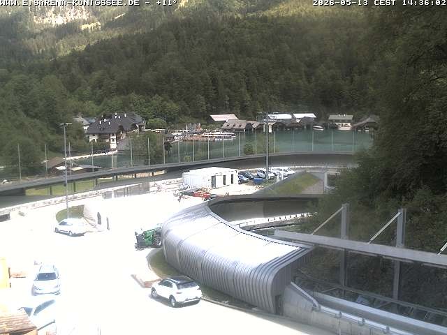 Archived image Webcam Bobsled run Koenigssee