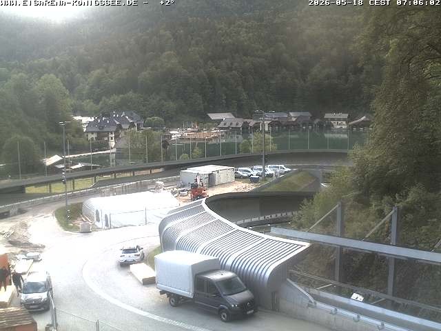Archived image Webcam Bobsled run Koenigssee