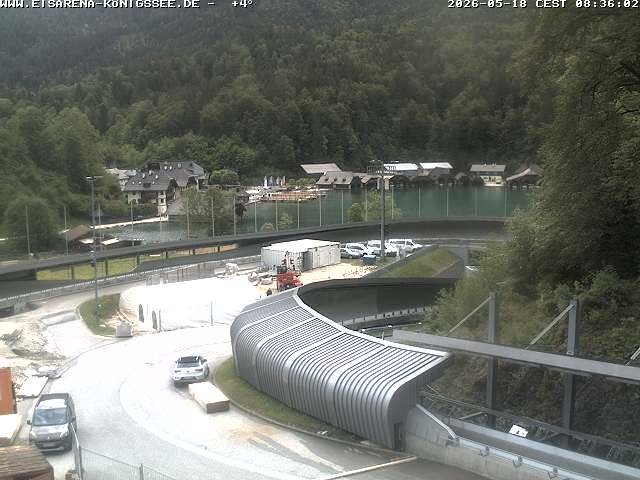 Archived image Webcam Bobsled run Koenigssee