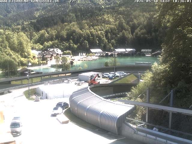 Archived image Webcam Bobsled run Koenigssee