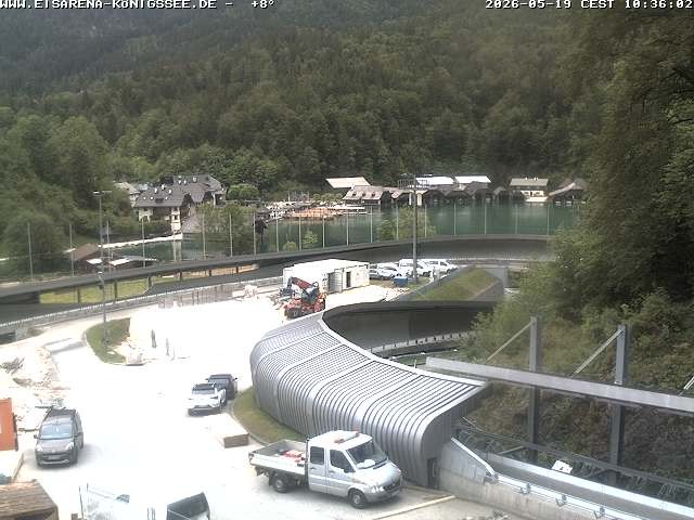 Archiv Foto Webcam Bobbahn mit Blickrichtung Königssee