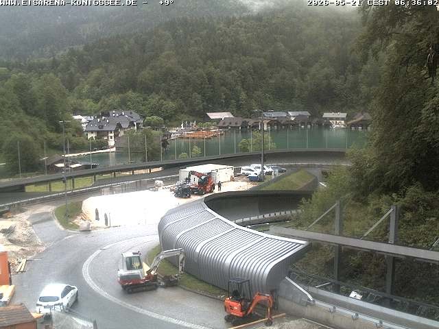 Archived image Webcam Bobsled run Koenigssee
