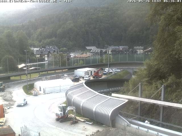 Archiv Foto Webcam Bobbahn mit Blickrichtung Königssee