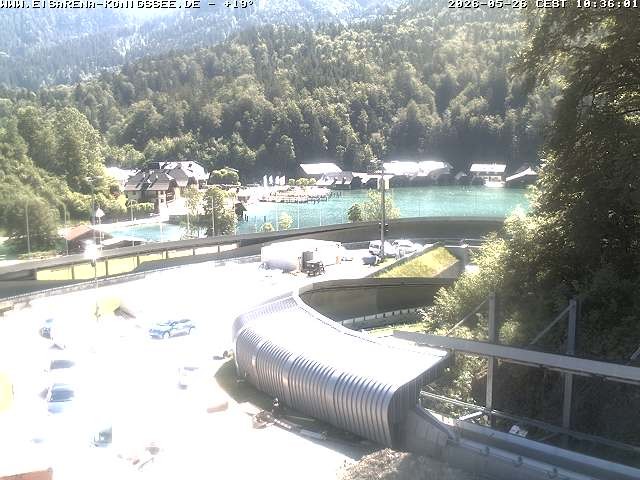 Archiv Foto Webcam Bobbahn mit Blickrichtung Königssee