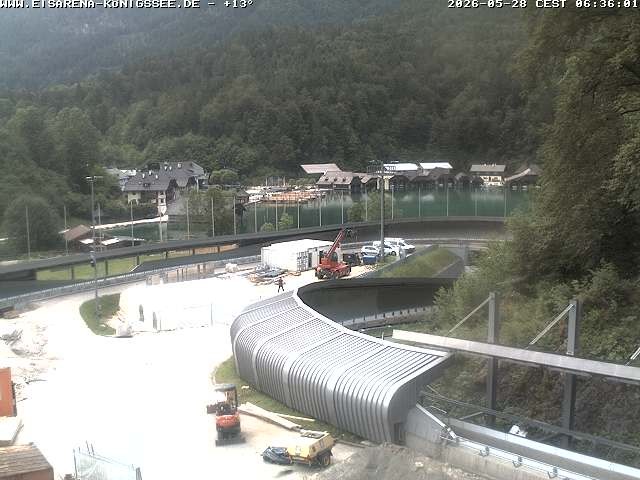 Archived image Webcam Bobsled run Koenigssee