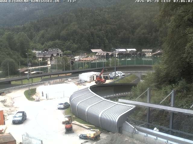 Archived image Webcam Bobsled run Koenigssee