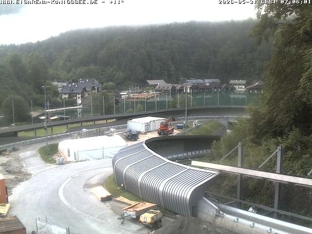 Archived image Webcam Bobsled run Koenigssee