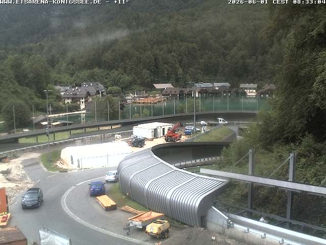 Archiv Foto Webcam Bobbahn mit Blickrichtung Königssee