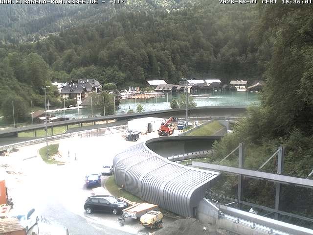 Archiv Foto Webcam Bobbahn mit Blickrichtung Königssee