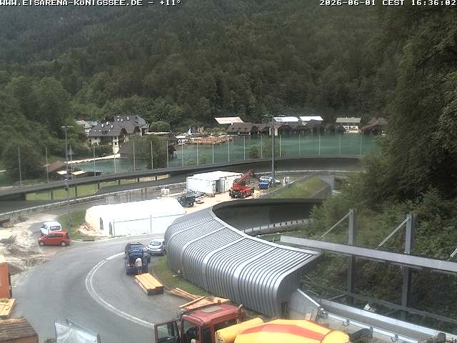 Archiv Foto Webcam Bobbahn mit Blickrichtung Königssee