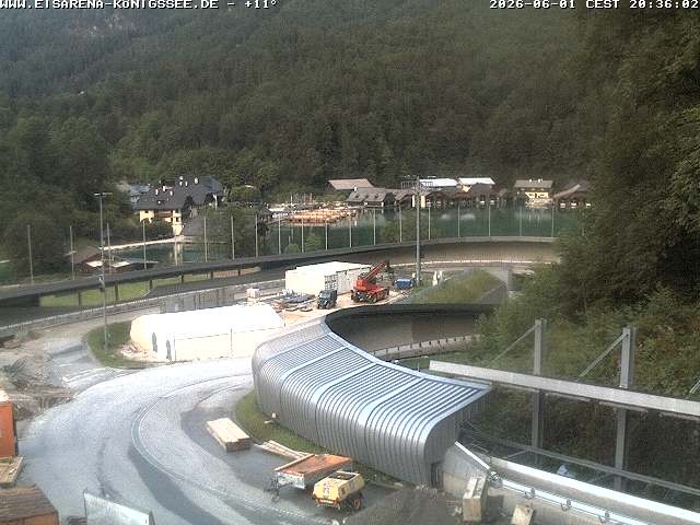 Archiv Foto Webcam Bobbahn mit Blickrichtung Königssee