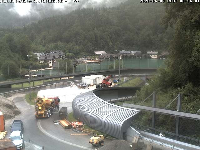 Archiv Foto Webcam Bobbahn mit Blickrichtung Königssee