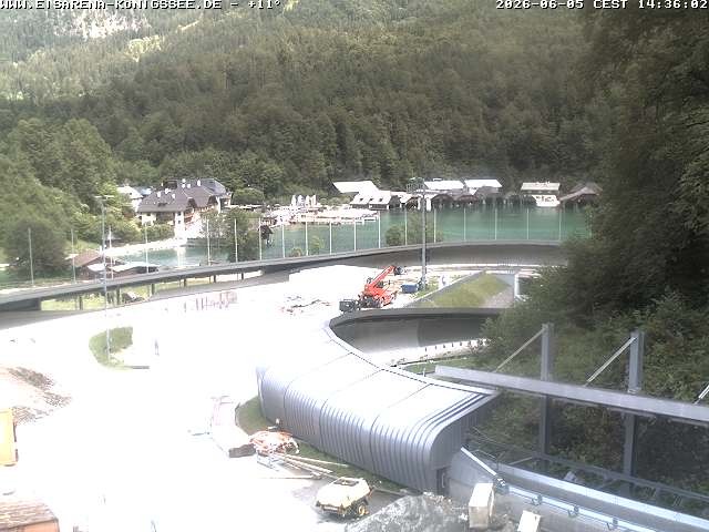 Archiv Foto Webcam Bobbahn mit Blickrichtung Königssee