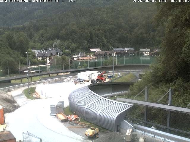 Archiv Foto Webcam Bobbahn mit Blickrichtung Königssee