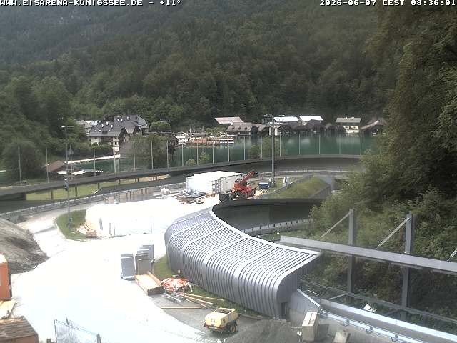 Archiv Foto Webcam Bobbahn mit Blickrichtung Königssee