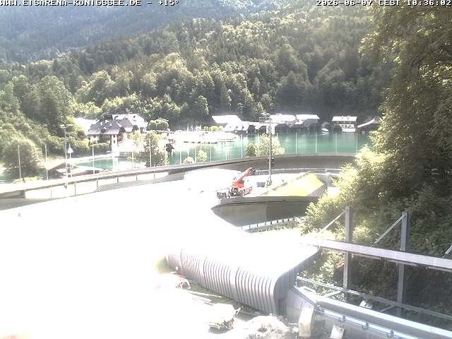 Archiv Foto Webcam Bobbahn mit Blickrichtung Königssee