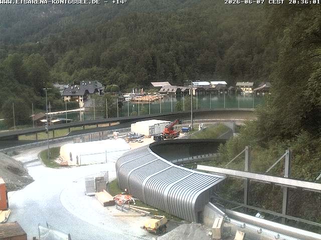 Archiv Foto Webcam Bobbahn mit Blickrichtung Königssee