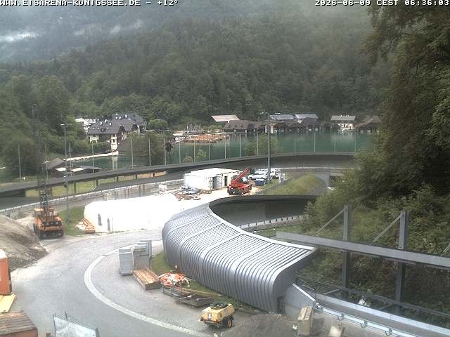 Archiv Foto Webcam Bobbahn mit Blickrichtung Königssee