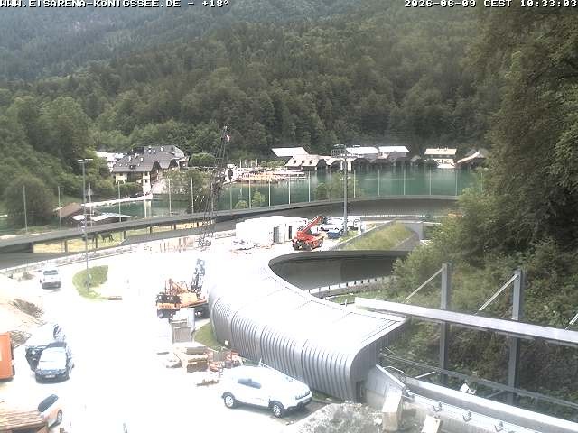 Archiv Foto Webcam Bobbahn mit Blickrichtung Königssee
