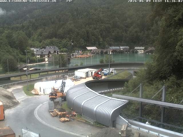Archiv Foto Webcam Bobbahn mit Blickrichtung Königssee