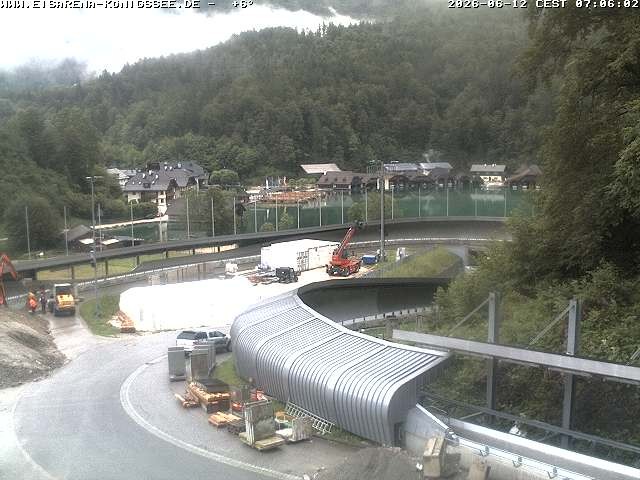 Archived image Webcam Bobsled run Koenigssee