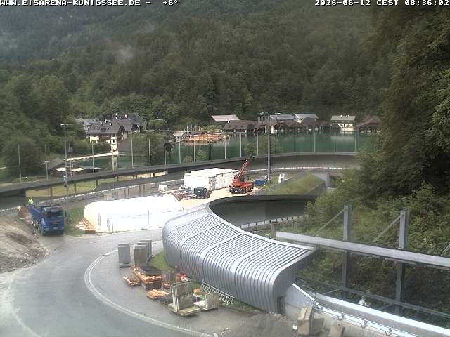 Archived image Webcam Bobsled run Koenigssee