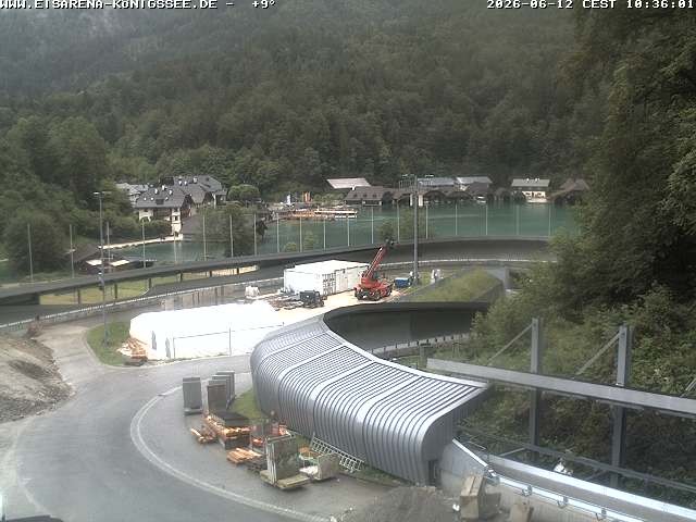 Archived image Webcam Bobsled run Koenigssee