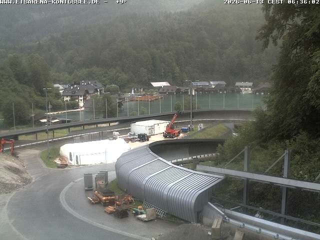 Archiv Foto Webcam Bobbahn mit Blickrichtung Königssee