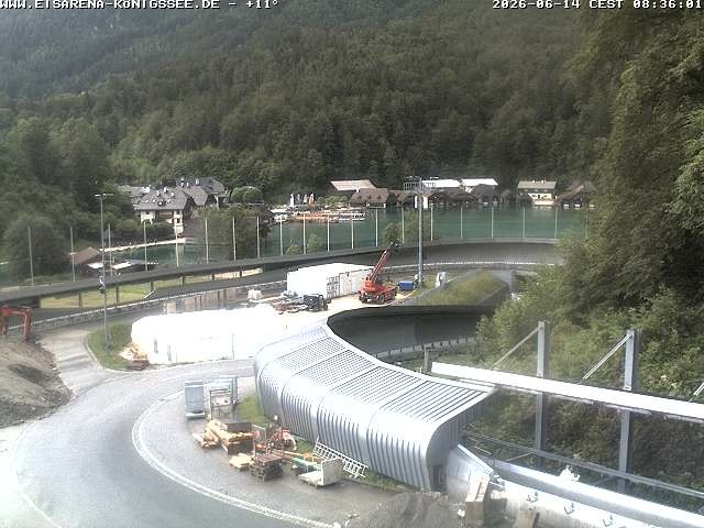 Archived image Webcam Bobsled run Koenigssee