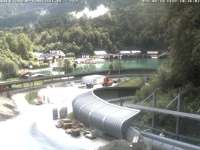 Archived image Webcam Bobsled run Koenigssee