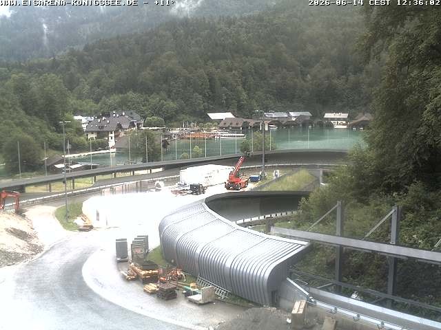 Archived image Webcam Bobsled run Koenigssee