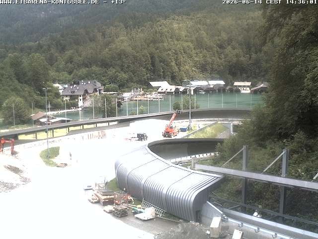 Archived image Webcam Bobsled run Koenigssee