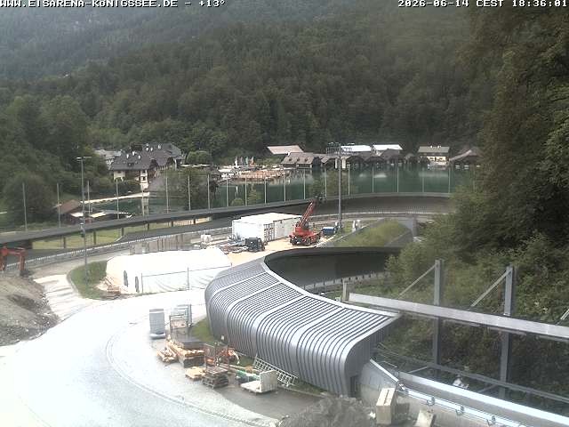 Archived image Webcam Bobsled run Koenigssee