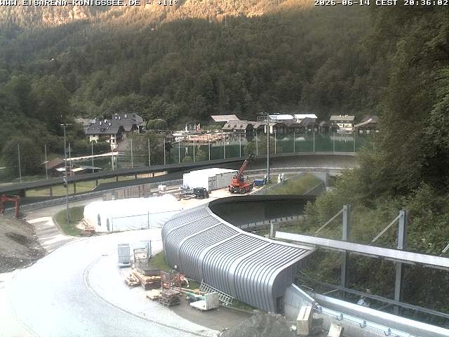Archived image Webcam Bobsled run Koenigssee