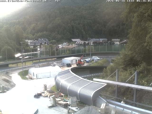Archiv Foto Webcam Bobbahn mit Blickrichtung Königssee