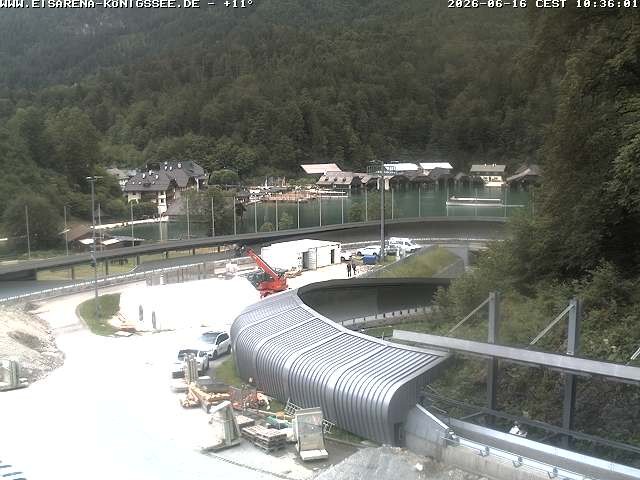 Archiv Foto Webcam Bobbahn mit Blickrichtung Königssee